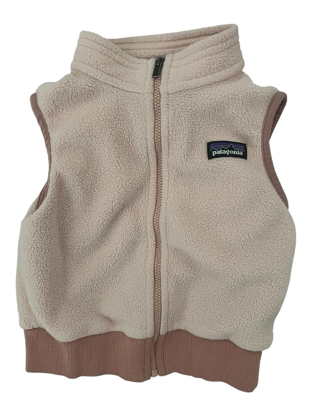 Patagonia Baby Synchilla Fleece Vest Pink 12-18M Zip Up